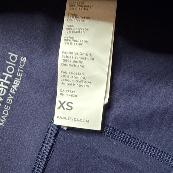 Fabletics Power Hold Navy Active Leggings - Picture 3 of 5